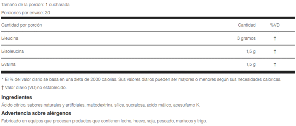 Nutrex BCAA 6000 - 30 Servicios (Valencia)