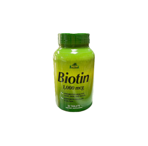Biotin 1000mcg Alfa Vitamins x 1 Frasco con 60 Tabletas (Barquisimeto)